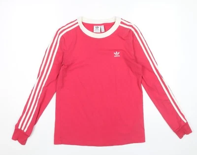 Camiseta deportiva rosa manga larga Adidas para mujer talla 8 Foto 1 de 4