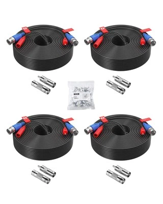4 Pack 100ft(30M) All-in-One Video Power Cables,BNC Extension Security Camera... - Image 1 of 4