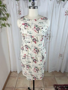 Vestido de Colección Años 90 Reyn Spooner Sin Mangas Pez Hawaiano Cena Estampado Retro Talla L - Imagen 1 de 9