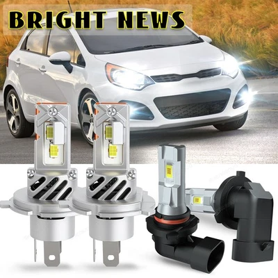 Para For Kia Rio 2012 2013 2014 2015 2016-2020 faro LED+luces antiniebla 4x - Изображение 1 из 4