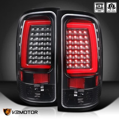 Jet Black Fits 2007-2013 GMC Sierra 1500 2500HD 3500HD LED Bar Tail Lights Lamps Foto 1 de 4