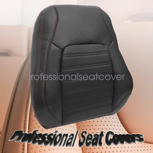 Passenger Side Top Seat Cover Black Fits 2011-2018 Volkswagen Jetta GLI Autobahn - Picture 1 of 17