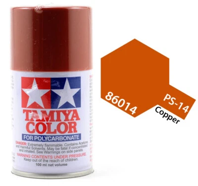 Pintura en aerosol Tamiya 86014 PS-14 cobre policarbonato Lexan RC 100 ml - EE. UU. Foto 1 de 2