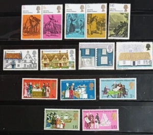 GREAT BRITAIN 1970 COMMEMORATIVE STAMPS 3 COMPLETE SETS OG MNH GB1970 - Picture 1 of 2