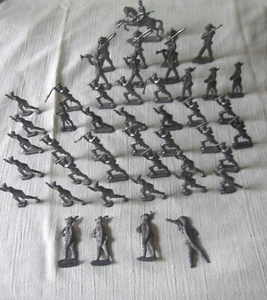 45 Handmade Pewter Fighting Men Approximately 1.5 - 2.75" 2lb 5 oz PLEASE READ - Picture 1 of 11