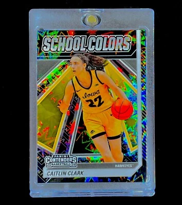 CAITLIN CLARK GOLD BLACK KABOOM ROOKIE REFRACTOR HOLO SP Insert RC Card - IOWA - Image 1 of 4