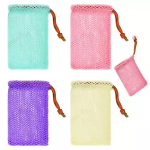 4 Pack Soap Savers for Bar Soap Exfoliating Net Mesh for Shower Holder Mesh F... - Picture 1 of 7
