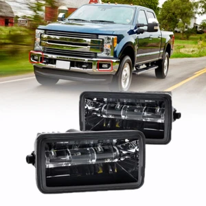 30W Black Front Bumper LED Fog Lights For 2017-2018 Ford F250 F350 Super Duty - Picture 1 of 12