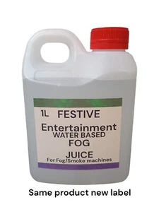 Water Based 1 Litre Party DJ Fog Machine Juice Smoke Machine Juice Haze Fluid - Afbeelding 1 van 6
