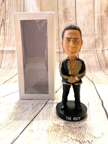 THE ROCK Dwayne Johnson WWE Legends Series 2 Collectors Bobblehead Brand New Cover