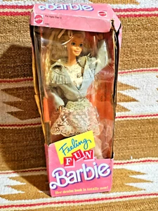 Barbie Feeling Fun Puppe blonde Haare Mattel #1189 Denim & Lace Vintage 1988 Neu in OVPai - Bild 1 von 9