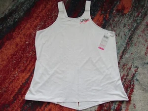 Lucky in Love Damen Tennis Top weiß - Größe XL (14) Neu mit Etikett - Bild 1 von 3