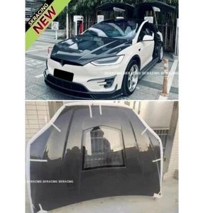 For 2016-2021 Tesla Model X Real Carbon Fiber Body Kits Front Hoods Panels Cover - Bild 1 von 7