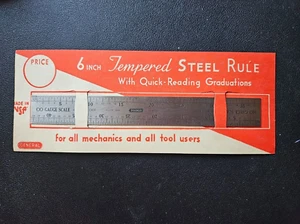 VINTAGE GENERAL #651 - 6 INCH Stainless Steel Rule - HO & 00 Gauge Scale - Picture 1 of 5