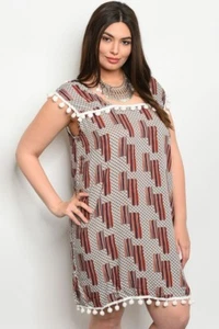 Women's Plus Size Multicolor Beach Coverup Sundress - Picture 1 of 2