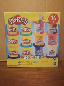 Play Doh Brillo y Aromas Variedad Pack 16 Piezas Set Lata 2oz Colores Surtidos - Imagen 1 de 2