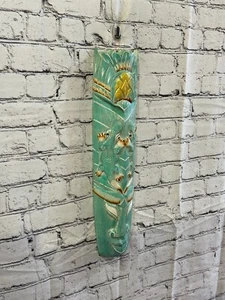 50cm Green Gecko Hand Carved Fair Trade Wooden Animal Wall Art Hang Mask - Picture 1 of 8