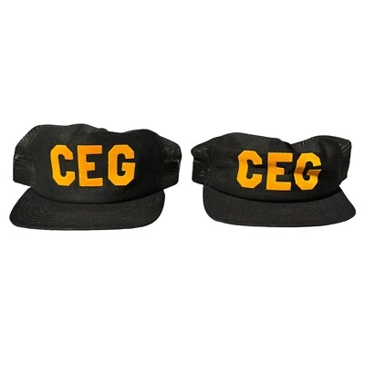 De colección CEG Grupo de Ingenieros Civiles Militar Camionero Sombrero Gorra Años 70 80 Nueva Era EE. UU. Foto 1 de 4