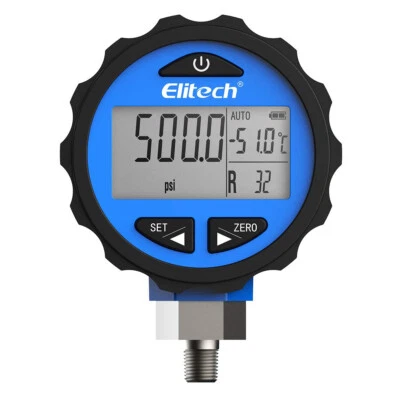 Elitech PG-30Pro Blue Refrigeration HVAC Digital Pressure Gauge 87+ Refrigerants - Image 1 of 4