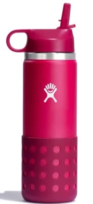 Hydro Flask Kids Wide Mouth Straw LID and Boot 59l ml / 20 oz Snapper Brand New - Image 1 of 4