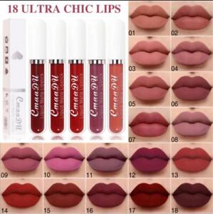 18 Colors Matte Liquid Lipstick Lip Stain 24 Hour Long Lasting Waterproof UK