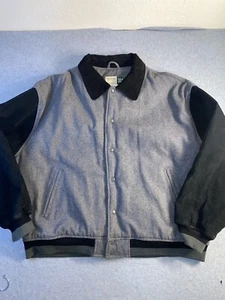 Vintage Wear Guard jacket Gray And Black letterman Jacket - Size 3XL - Picture 1 of 13