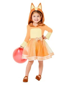 Bluey Bingo Costume Outfit 5T 6T Multicolored Long Sleeve Hooded Halloween - Picture 1 of 4