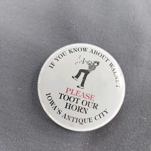 Know About Walnut Iowa's Antique City 2" Pin Button IA Iowa - Picture 1 of 2