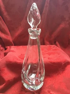 FLAWLESS Exquisite DAUM France Art Glass FLAME Style Stopper Crystal DECANTER - Picture 1 of 12