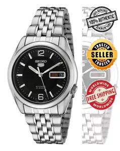 Seiko 5 Automatic SNK393 SNK393K1 Men See Through Black Dial Watch - Picture 1 of 7
