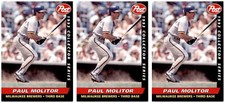 (3) 1993 Post Cereal Baseball #16 Paul Molitor Brewers Baseball Card Lot