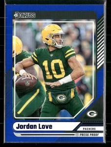 2024 Donruss #230 Jordan Love Press Proof Blue Green Bay Packers - Picture 1 of 2