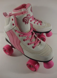 Rio Roller Skates Pure Pink and White UK Size 7 EU 40.5 Used Once Quad Skates - Picture 1 of 18