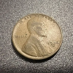 1936-S Lincoln Wheat Cent,RARE ERROR COIN, RPM,”L” On Rim, Nice,Great Price! - Picture 1 of 4