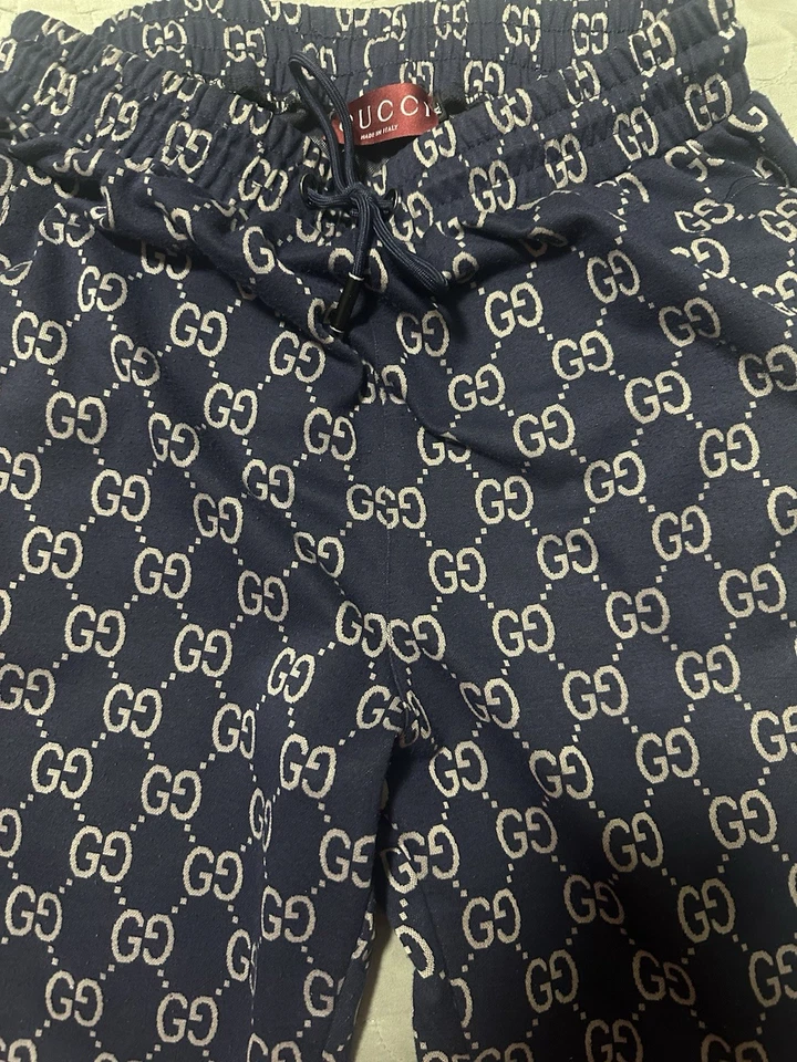 Gucci Men's dark blue Double G platform Shorts xl - Image 1 of 1
