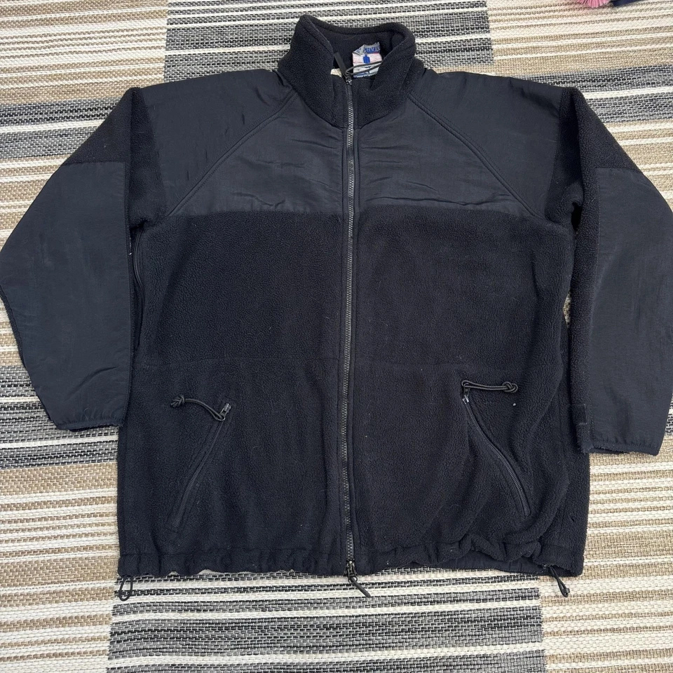 DSCP Polartec Peckham Jacket Mens Large Black Military Full Zip Fleece Gorpcore - Image 1 of 4