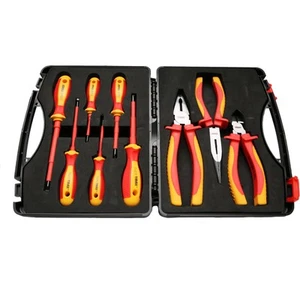 9 Pieces 1000V VDE Insulated Tool Set with Electrician Pliers (8 Inch Linesma... - Picture 1 of 7