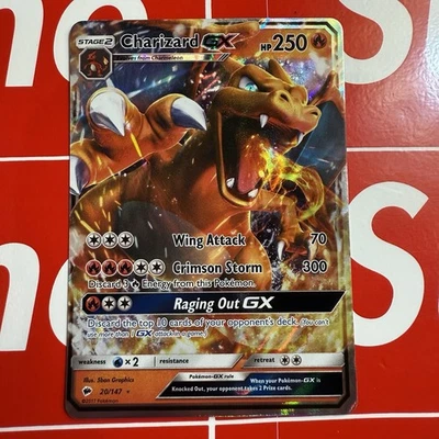 CHARIZARD GX 2017 POKEMON S&M BURNING SHADOWS RARE B 20/147 - Image 1 of 4