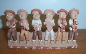 Peru Pottery Figural Group Musicians Peruvian Band - Picture 1 of 5