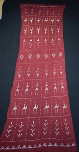 Bufanda chal envolvente tela de tul/tela de metal plateado egipcio Assuit - Imagen 1 de 3