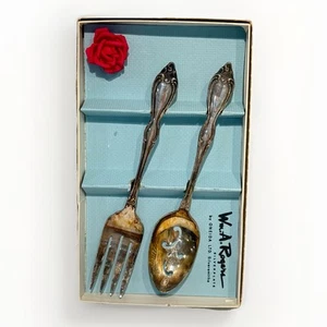 Oneida Old South II Serving Fork Spoon in Gift Box Vintage Wm. A. Rogers - Picture 1 of 11