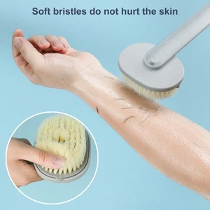 Redness Relief Bath Brush Pbt Microfiber Long Handle with Soap Dispenser - Picture 1 of 15