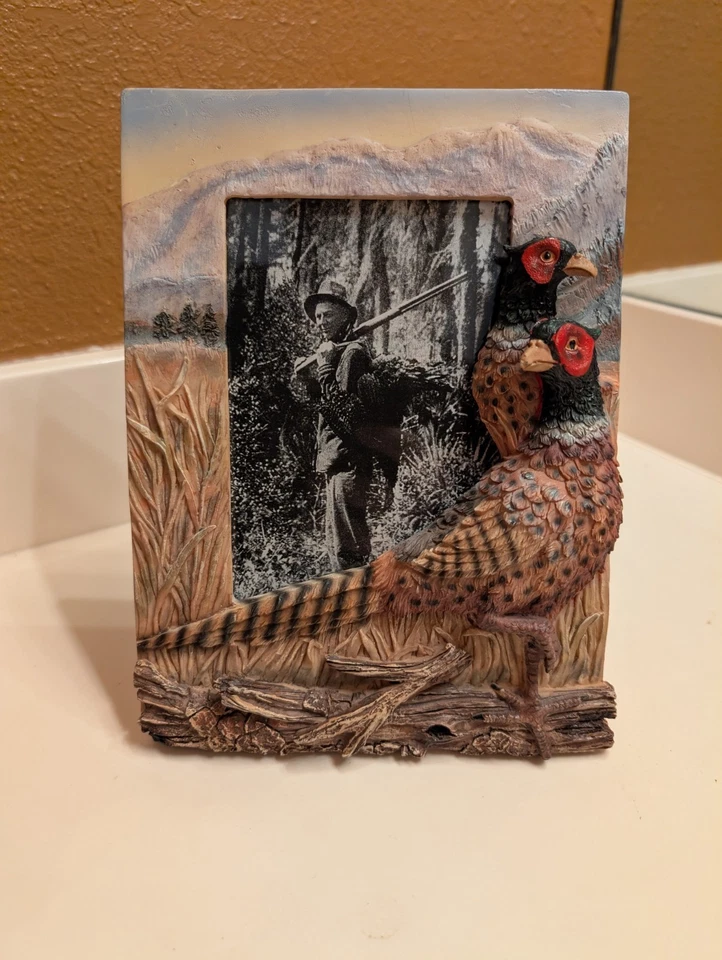 Pheasant Hunting Picture Frame - Rustic Wildlife Deluxe Decor for Treasured Hunt - Image 1 of 4