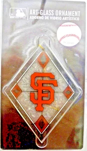 MLB Gigantes de San Francisco Arte-Vidrio Forma Diamante Adorno - Imagen 1 de 1