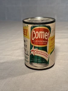 RARO VINTAGE DETERGENTE COMETA FORMATO CAMPIONE LATTA LATTA INUTILIZZATO LATTINA ALTA 3". SIGILLATO - Foto 1 di 10