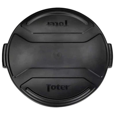 Muerto 55 Gal. Tapa de bote de basura redonda de plástico negro RND55-L0200 Foto 1 de 4