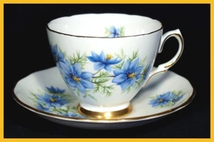 Colclough Nigella Cups & Saucers - 7878 - In Excellent Condition - Imagen 1 de 2