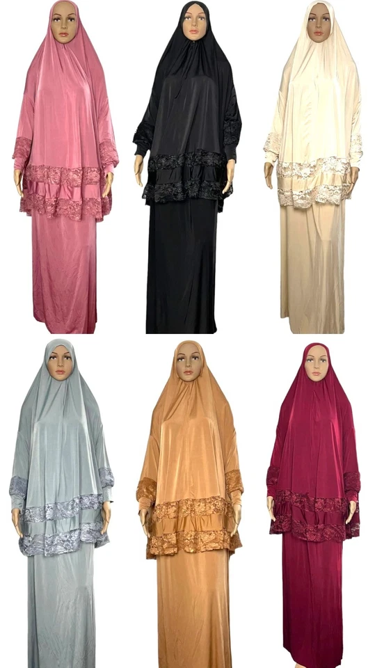 Islamische Gebetskleidung 2-tlg mit Ärmel TOP *Khimar Hijab Abaya islam muslim*