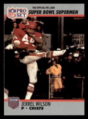 Jerrel Wilson 1990 Pro Set Super Bowl XXV Silver Anniversary Card #119 Chiefs - Image 1 of 2