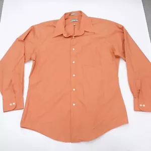 Van Heusen Dress Shirt Men's XL/17 34/35 Light Orange Fitted Wrinkle Free Formal - Picture 1 of 7